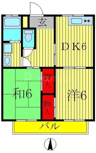 ハイツキムラ【2階】の間取り