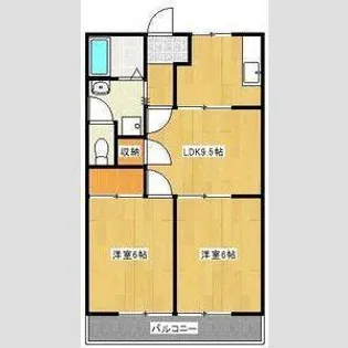 バームハイツ【2階】の間取り