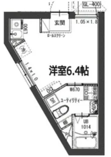 フラシア東品川【2階】の間取り
