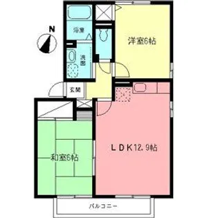 ベル・フラットA【2階】の間取り