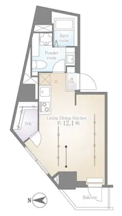 東京都港区高輪3【マンション】の間取り