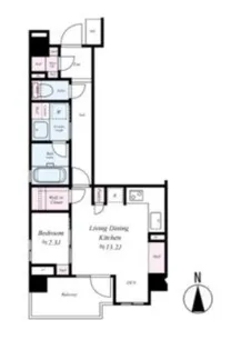 ベルジェンド西日暮里グランセルサス【3階】の間取り