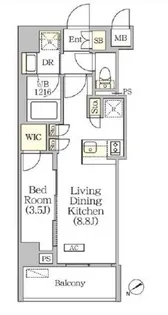 ORSUS清澄白河リバーフロント【1階】の間取り