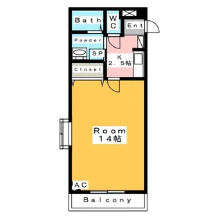 リバーサイドEve【3階】の間取り