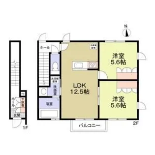 フォレストメゾン聖蹟B【2階】の間取り