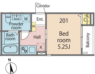 ハナテラス五反野【2階】の間取り