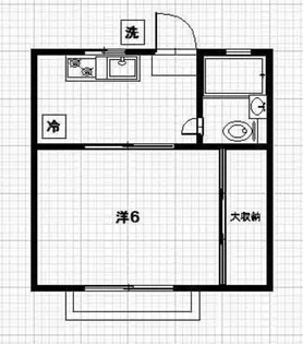 コスモハイツ【1階】の間取り