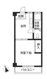 文蔵ハイツ【2階】の間取り