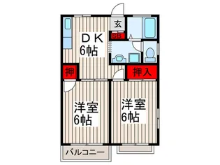 シュラインハイツ【2階】の間取り