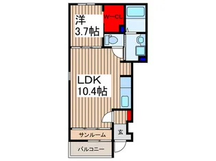 カーサ・エテルノ【1階】の間取り