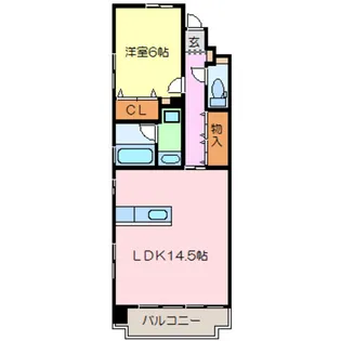 キャッスルマンション豊岡【2階】の間取り