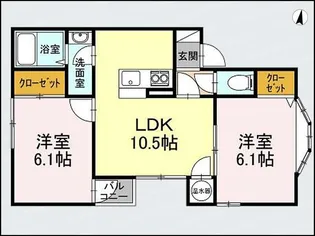 プレリュードC【2階】の間取り