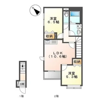 エスポワレーヴ【2階】の間取り