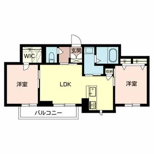 リッシュレジデンス1番館【2階】の間取り