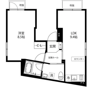 ミナトテラス Minato Terrace【1階】の間取り