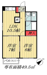 千葉県市川市市川1【マンション】の間取り