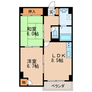エスペランサ西杉【5階】の間取り