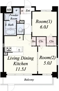 コウジィコート御幣島駅前【2階】の間取り