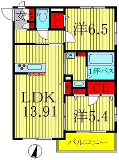 シェル コリーヌ II【1階】の間取り