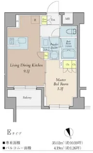 クレストコート世田谷松原【5階】の間取り