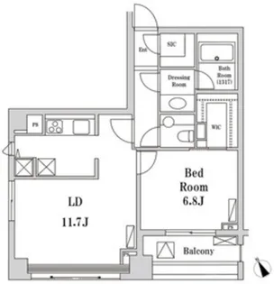 パークハビオ京橋【11階】の間取り