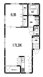 クラージュ天神III【2階】の間取り
