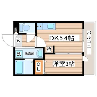ロワン泉崎【1階】の間取り