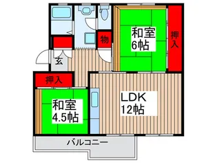 小金原団地5号棟【4階】の間取り