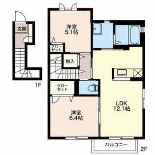 シャーメゾン セリージェ【2階】の間取り