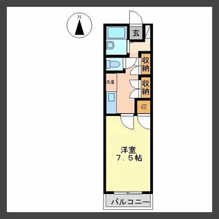 グランドキャッスルトウジン熊本II【1階】の間取り
