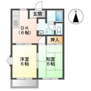 カメリアB棟【2階】の間取り