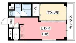 ハイヒル愛宕山【2階】の間取り