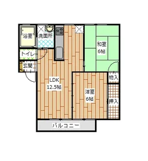 コーポラス村山 B棟【1階】の間取り