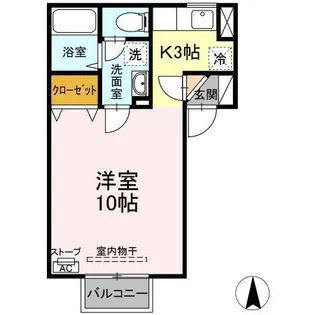 ボナージュ・ポム【1階】の間取り
