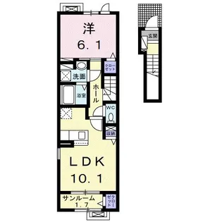 ノーススクエア中野【2階】の間取り