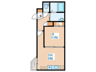 カピテーヌ円山【4階】の間取り