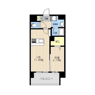 LIBTH南熊本駅前【5階】の間取り