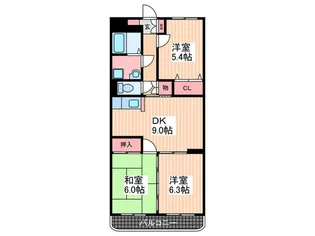 ユーミー小幡【1階】の間取り