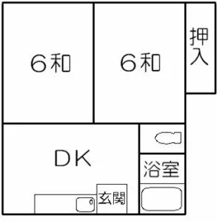 コーポ緒方【1階】の間取り