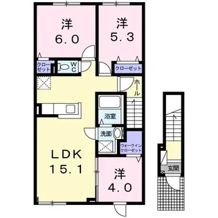 タカトモドリーム北広島【2階】の間取り