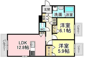 ヴェレ西神原【2階】の間取り