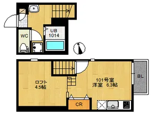 RIZEST長町【1階】の間取り