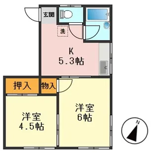 翠荘東A【2階】の間取り