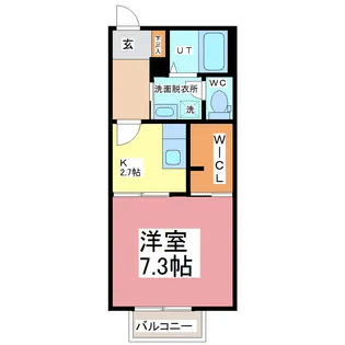 クレメント高砂【1階】の間取り