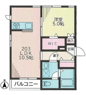 プファイルフルス自由が丘【2階】の間取り