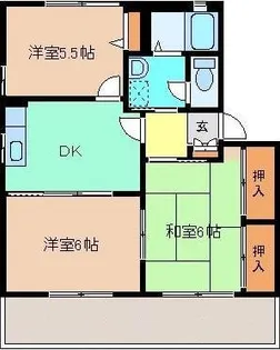 ドミールあざみ C【1階】の間取り