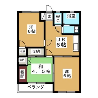 貫井コーポ【1階】の間取り