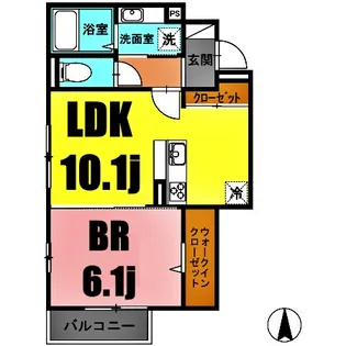 スリジェ横濱・エクラ横濱/ エクラ横濱【1階】の間取り