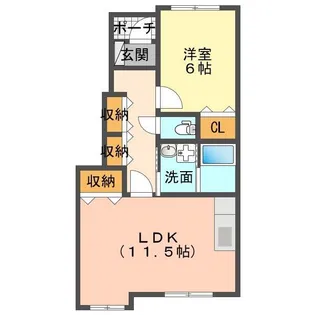 コンフォート瀬戸A棟【1階】の間取り