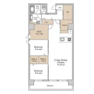 GLAM STELLA松屋町【8階】の間取り